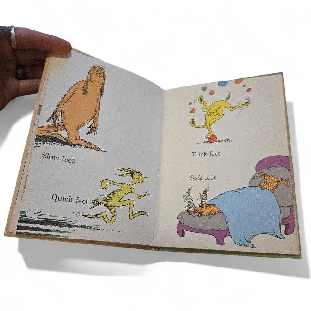 VTG 1968 Dr Seuss Childrens The Foot Book Hardcover Bright Early USA BOOK‎ CLUB